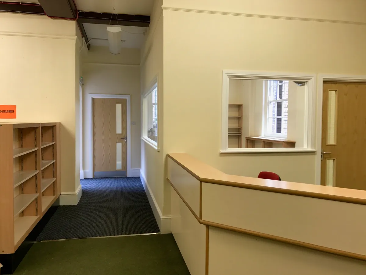 Library Office and Archive Room construction project by Aldwick Building Company