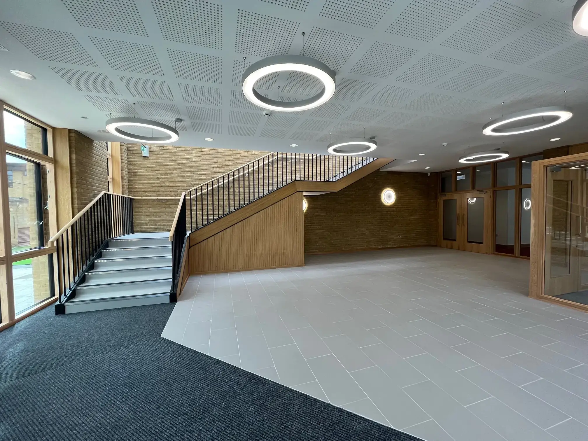 Modern school building construction by Aldwick Building Company